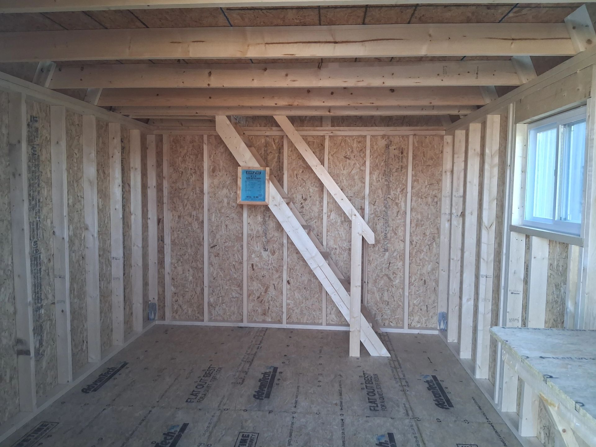 Sturdi-Bilt Lot Inventory 10x14 Elite Lofted Barn Inside