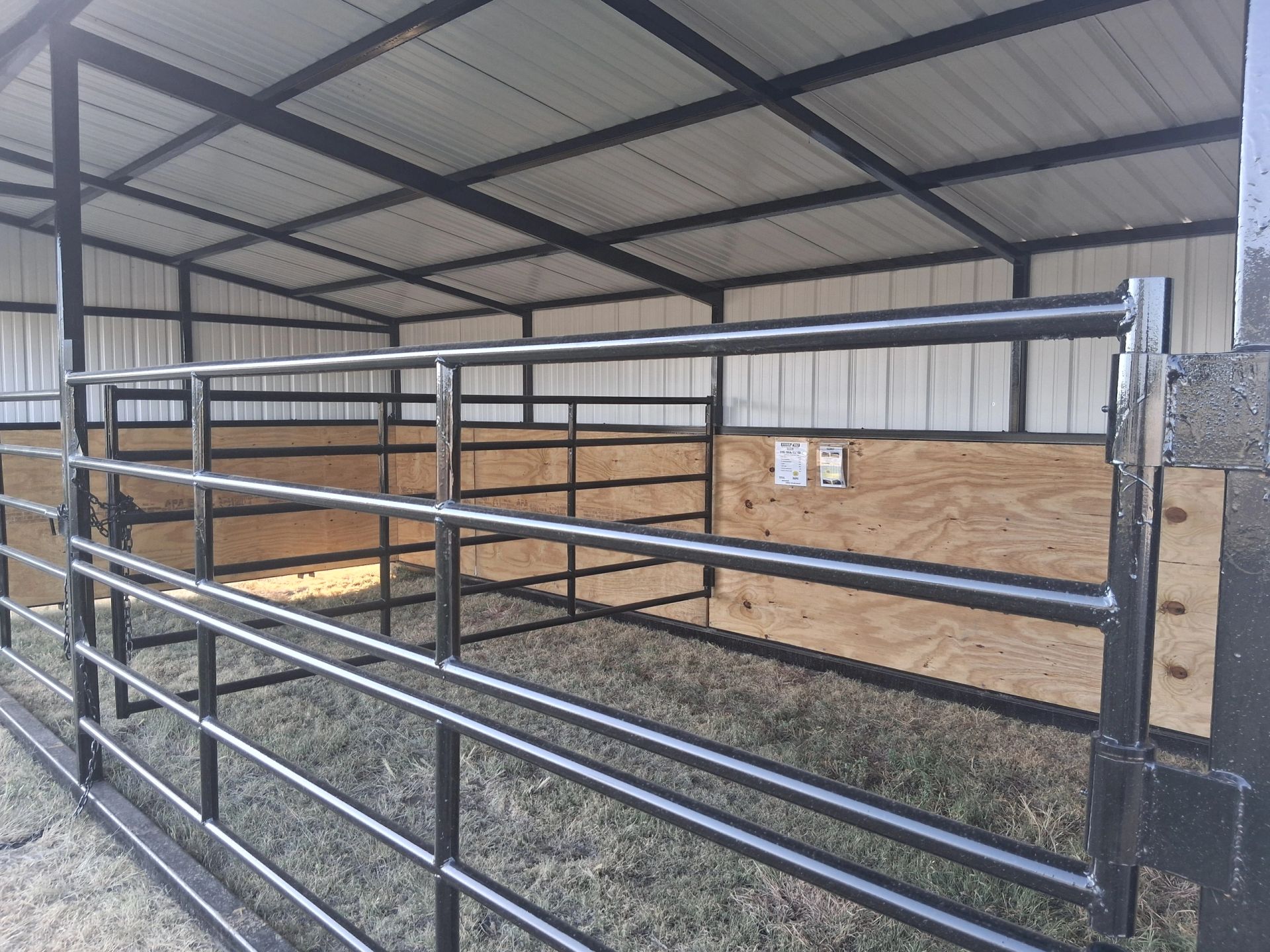 Sturdi-Bilt Lot Inventory 12x24 Animal Shelter Inside