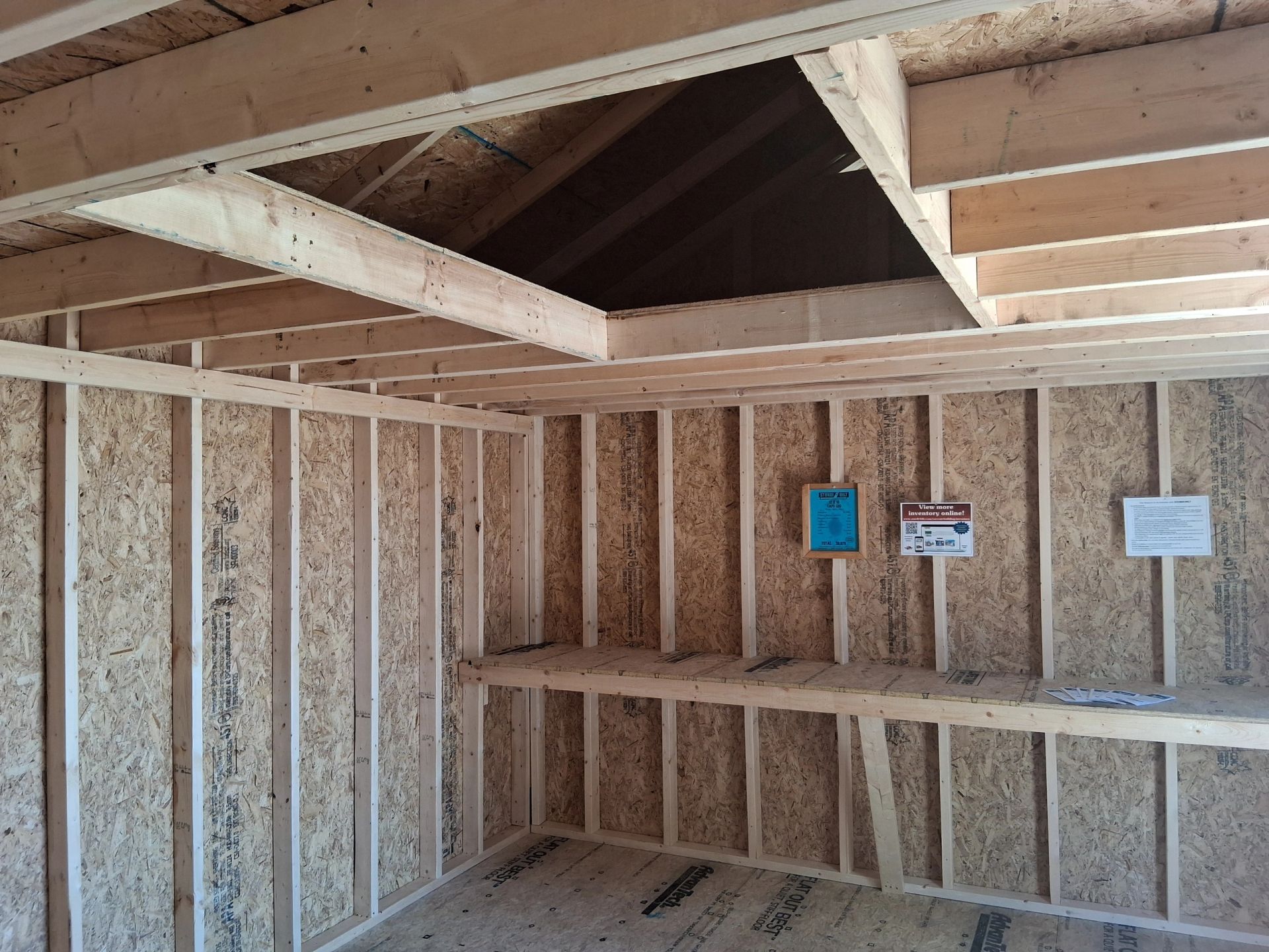 Sturdi-Bilt Lot Inventory Cape Cod 12x16 Inside